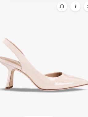 ANTONIO MELANI Blush Patent Leather Slingback Pumps